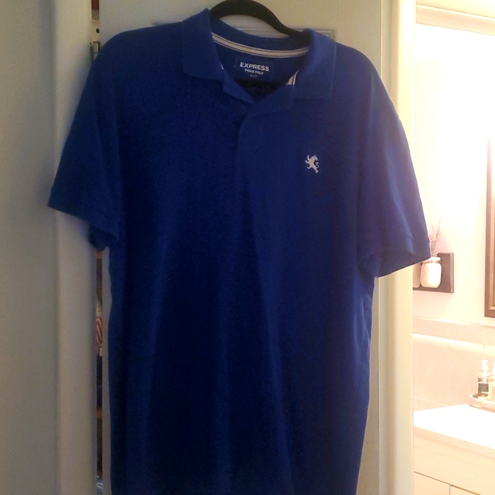 Mens xl polo express brand royal blue